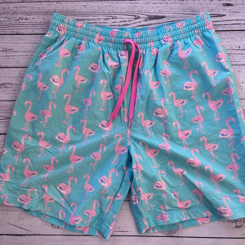 Chubbies Flamingo Swim Trunks Men's Large Beach Vacation Resort‎ Wear Cruise